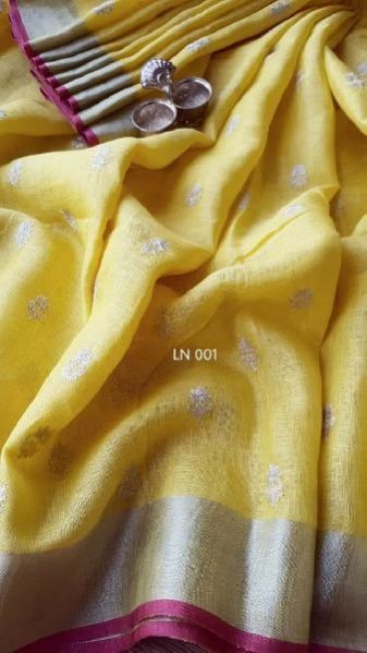 LN 001 - Linen Embroidery Saree