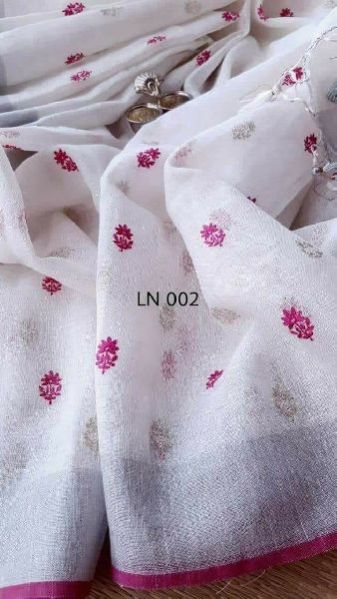 LN 002 - Linen Embroidery Saree