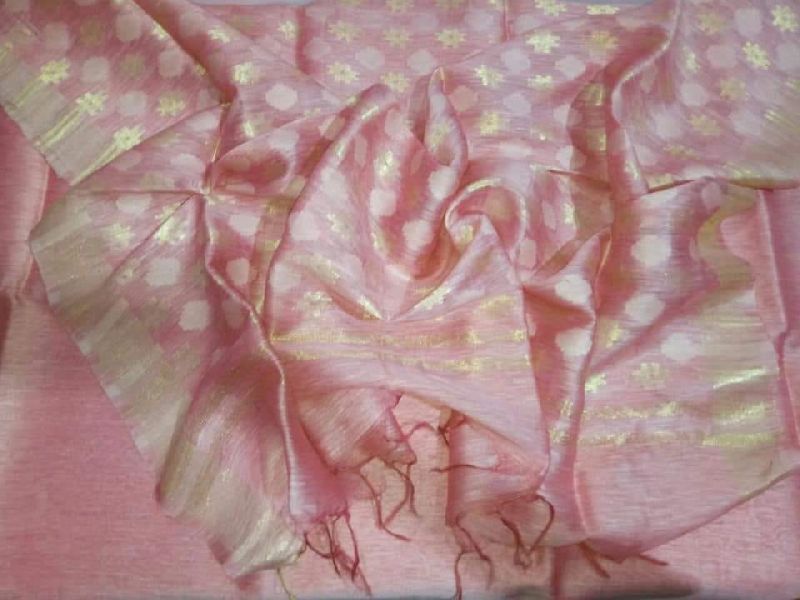 Peach - Linen Silk Sarees