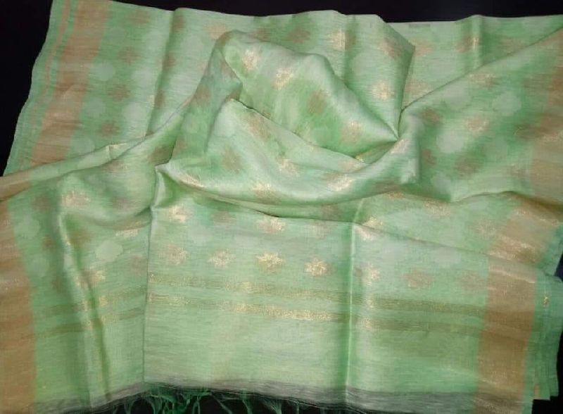 Light Green - Linen Silk Sarees