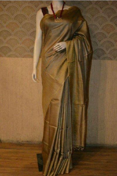 Saddle Brown - Tussar Munga Sarees