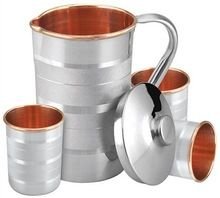 Copper Jug With Glass Set 02