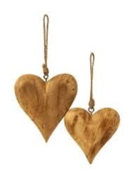 Wooden Hanging Heart 02