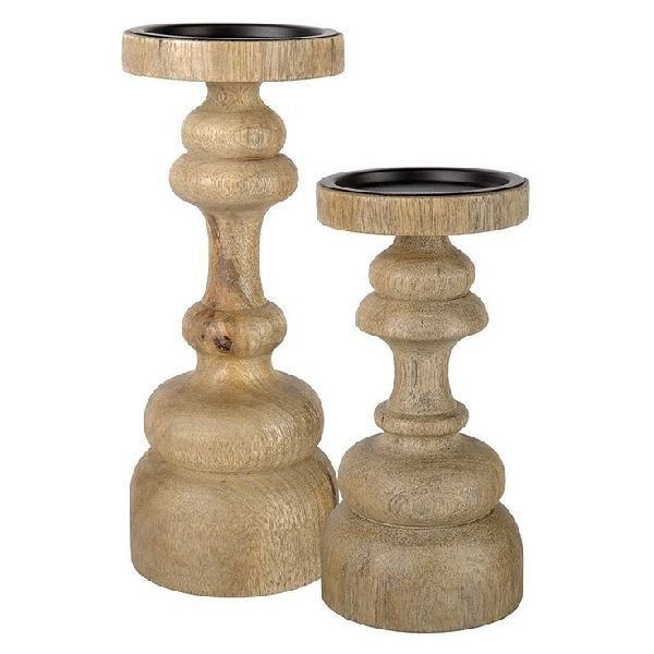 Wooden Candle Holder 04