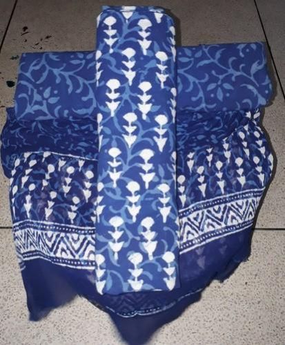 Jaipuri Hand Block Printed Suit Fabric 02