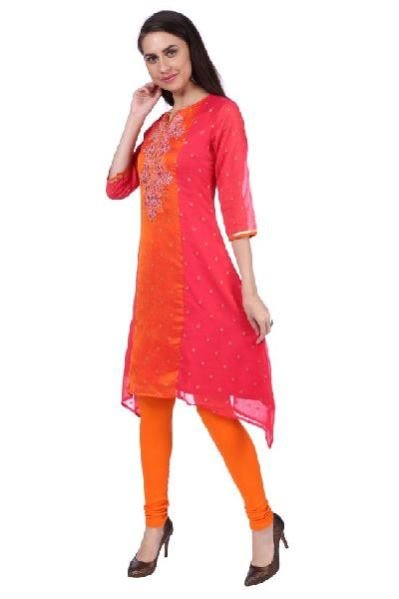 Shwetambara Poly Georgette Embroidered Pink Kurti 02