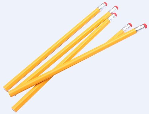 Yellow Rubber Tip Pencils 02