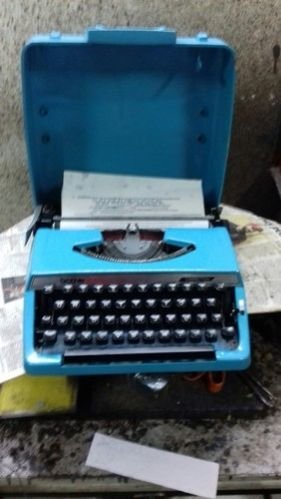 Brother Blue Portable Typewriter 01