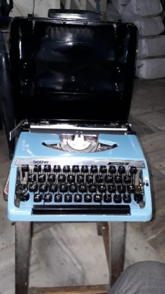 Brother Blue Portable Typewriter 02