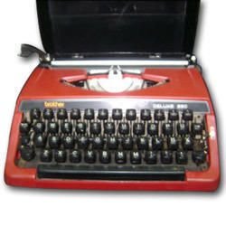 Brother Red Portable Typewriter 02