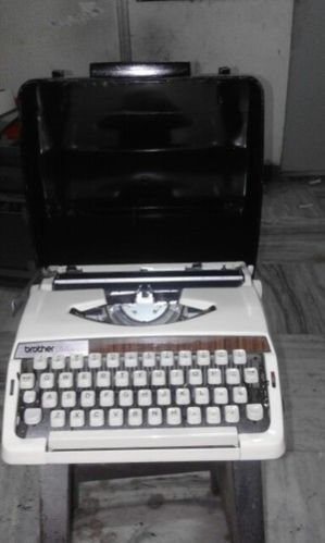 Brother White Portable Typewriter 01