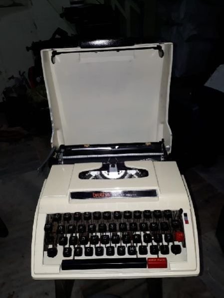 Brother White Portable Typewriter 06