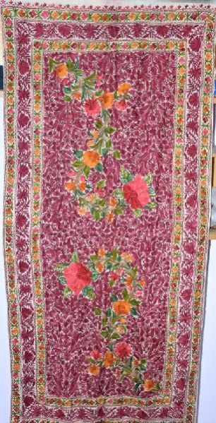 Designer Kashmiri Embroidered Stole 02