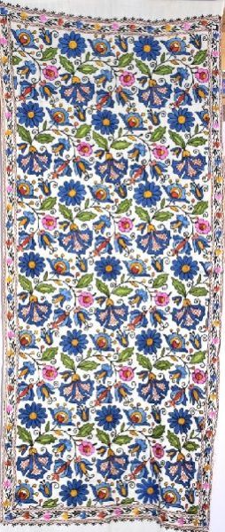 Designer Kashmiri Embroidered Stole 07