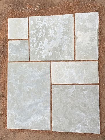 Grey Half Honed Limestone Slab 06