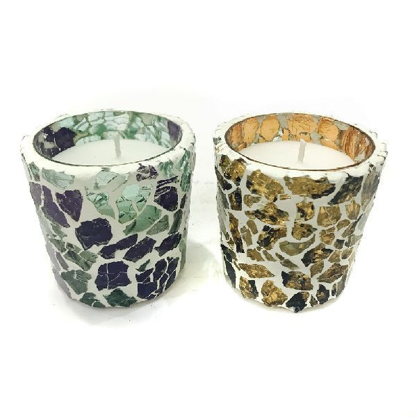 Mosaic Votive Candle