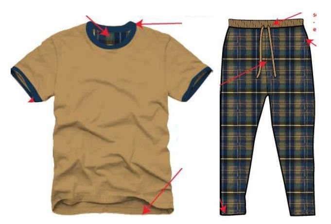 Mens T-Shirt and Pyjama Set 01
