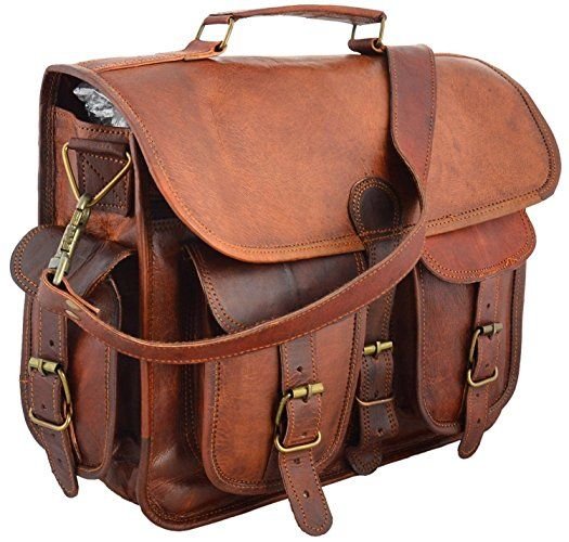 Handmade Leather Messenger Laptop Shoulder Briefcase  Bag