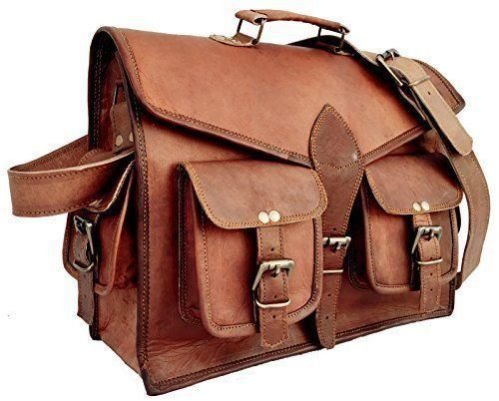Handmade Leather Messenger Laptop Shoulder Briefcase Men's Bag