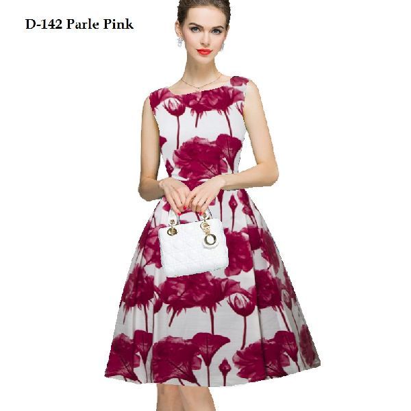 Parle Pink One Piece Frock Dress