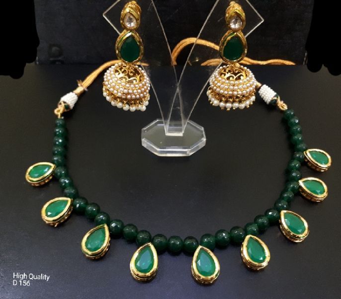 Party Wear Stone & Kundan Necklace Set 02