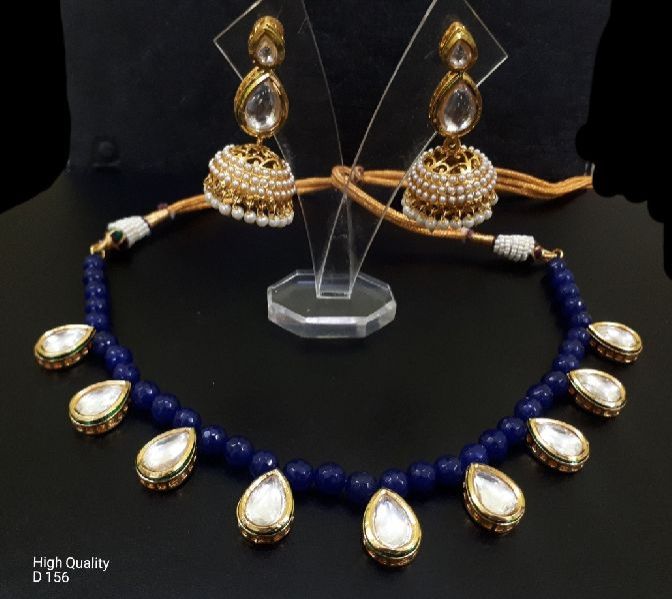 Party Wear Stone & Kundan Necklace Set 03