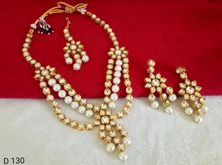 Party Wear Stone & Kundan Necklace Set 06