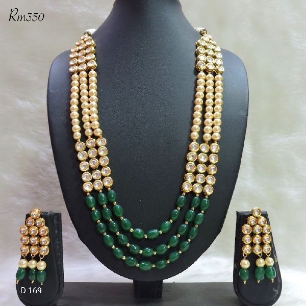 Party Wear Stone & Kundan Necklace Set 07