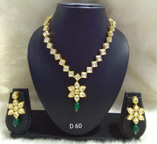 Party Wear Stone & Kundan Necklace Set 12