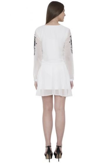 White Embroidered Mini Dress 02