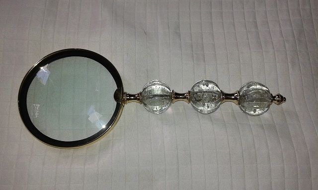 Brass Magnifire Glass Mirror Ball Handle