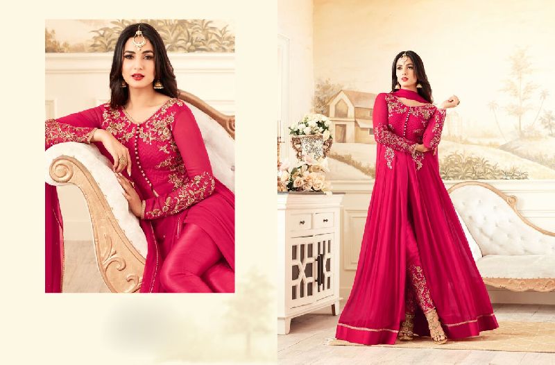 26310 Trendy Semi Stitched Suit