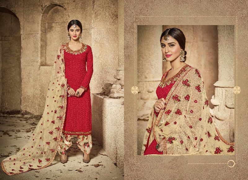 28933 Winsome Crystal Semi Stitched Suit