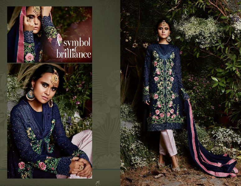 31154 Taj Maria Semi Stitched Suit