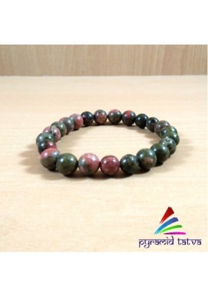 Unakite Bead Bracelet