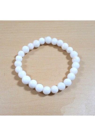 White Agate Beads Bracelet