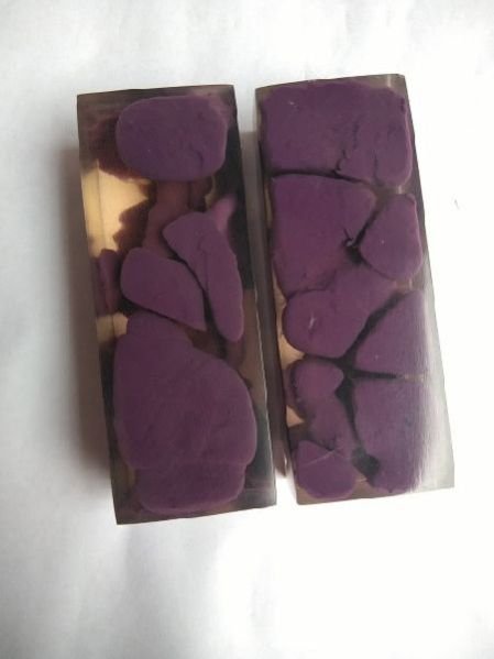 Acrylic Purple & Clear Knife Scales RM RH 01