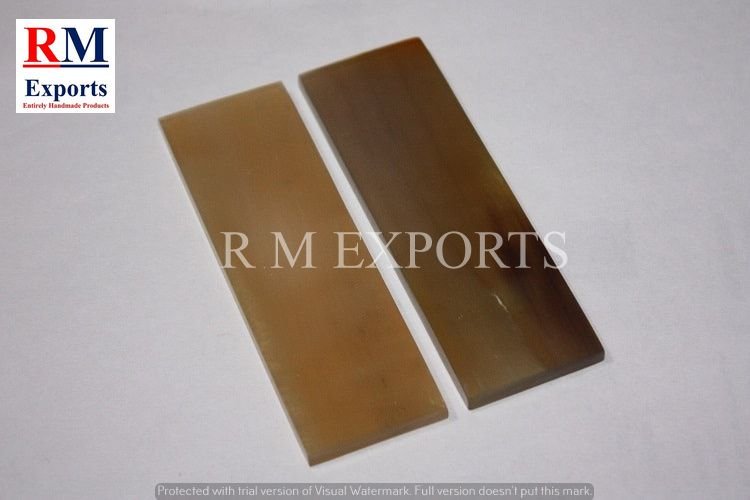 Bull Horn Honey Flat Polished Scales