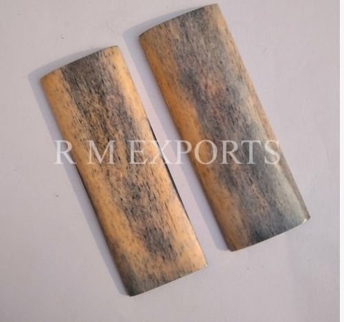 Dyed Stabilized Creamy & Grey Camel Bone Scales RM DB 03