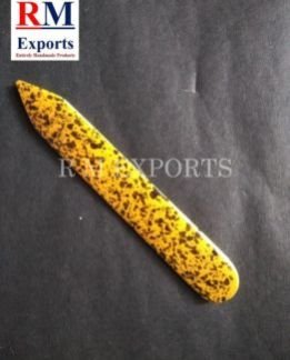 One Pointed End Black Sparkling Bone Folder