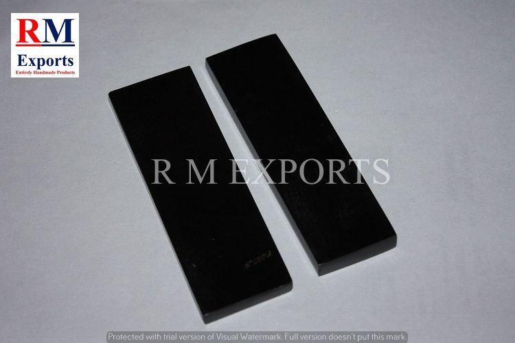 Water Buffalo Horn Black Flat Polished Scales