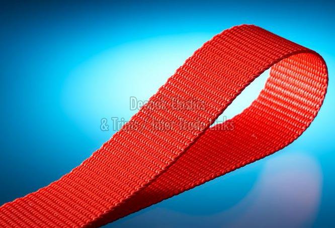 Red Herringbone Webbing Tape