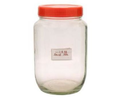 1.5Kg Round Jar With Red Plastic Cap