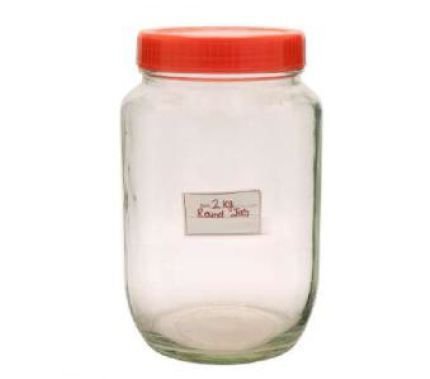 2 kg Round Jar With Red Plastic Cap