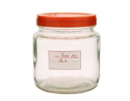 500ml Round Jar With Red Plastic cap