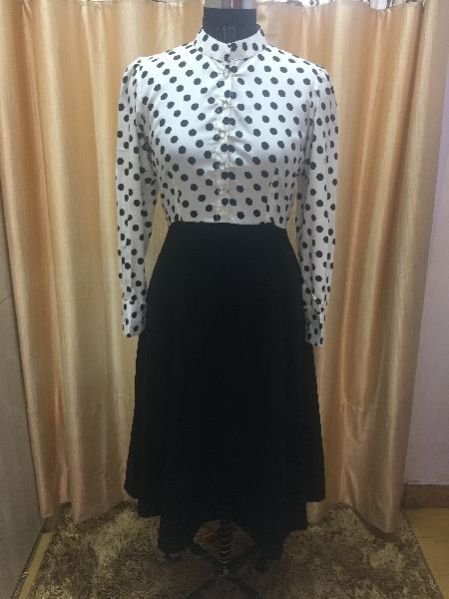 Formal Polka Dot Dress 01