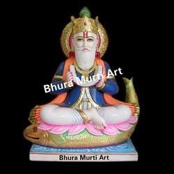 White Marble Jhulelal Statue 01