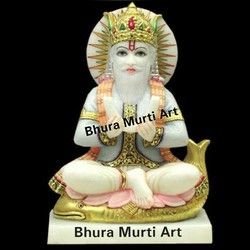 White Marble Jhulelal Statue 02