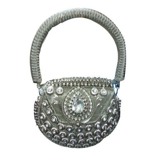 Silver Designer Handbag