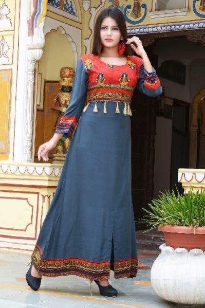 Rayon Embroidered Kurti 03
